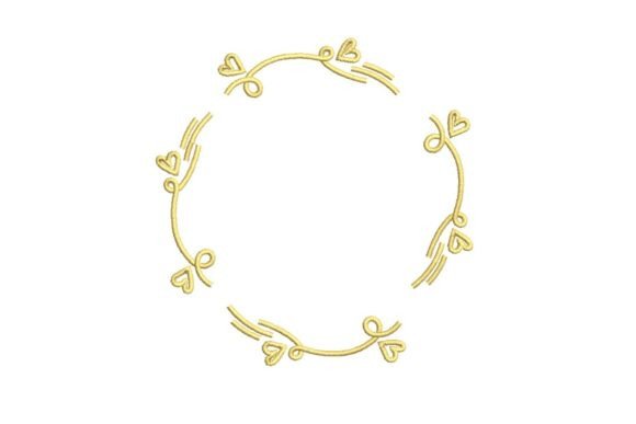 Elegant Golden Heart Swirl Frame