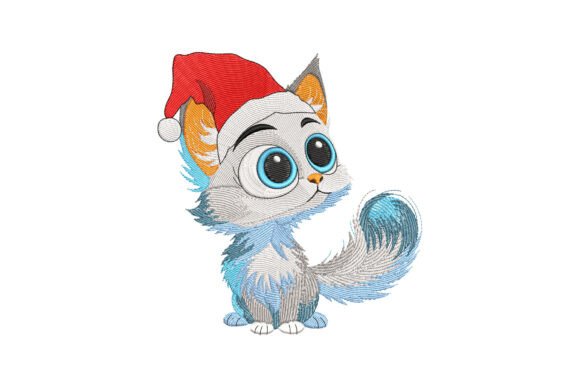 Santa Cat Christmas: A Festive, Modern Embroidery Must-Have