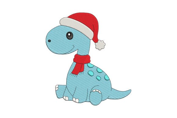 Santa Dinosaur: A Charming, Gift-Ready Embroidery Design
